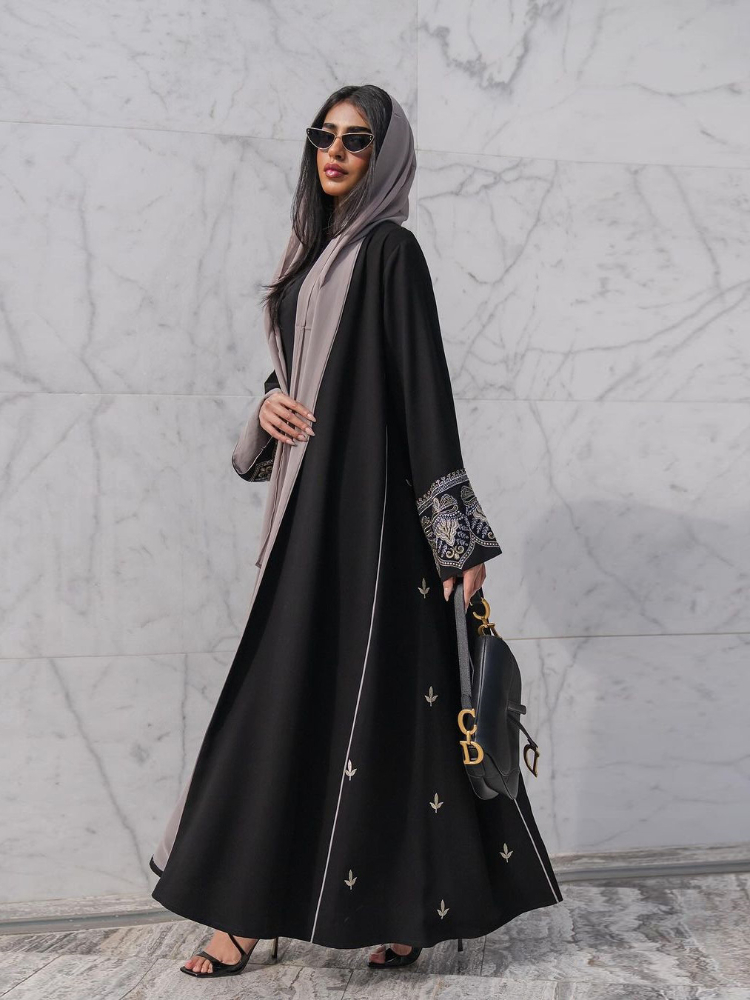 Embroidery Kaftan - Eid Moslim Abaya voor Vrouwen Borduren