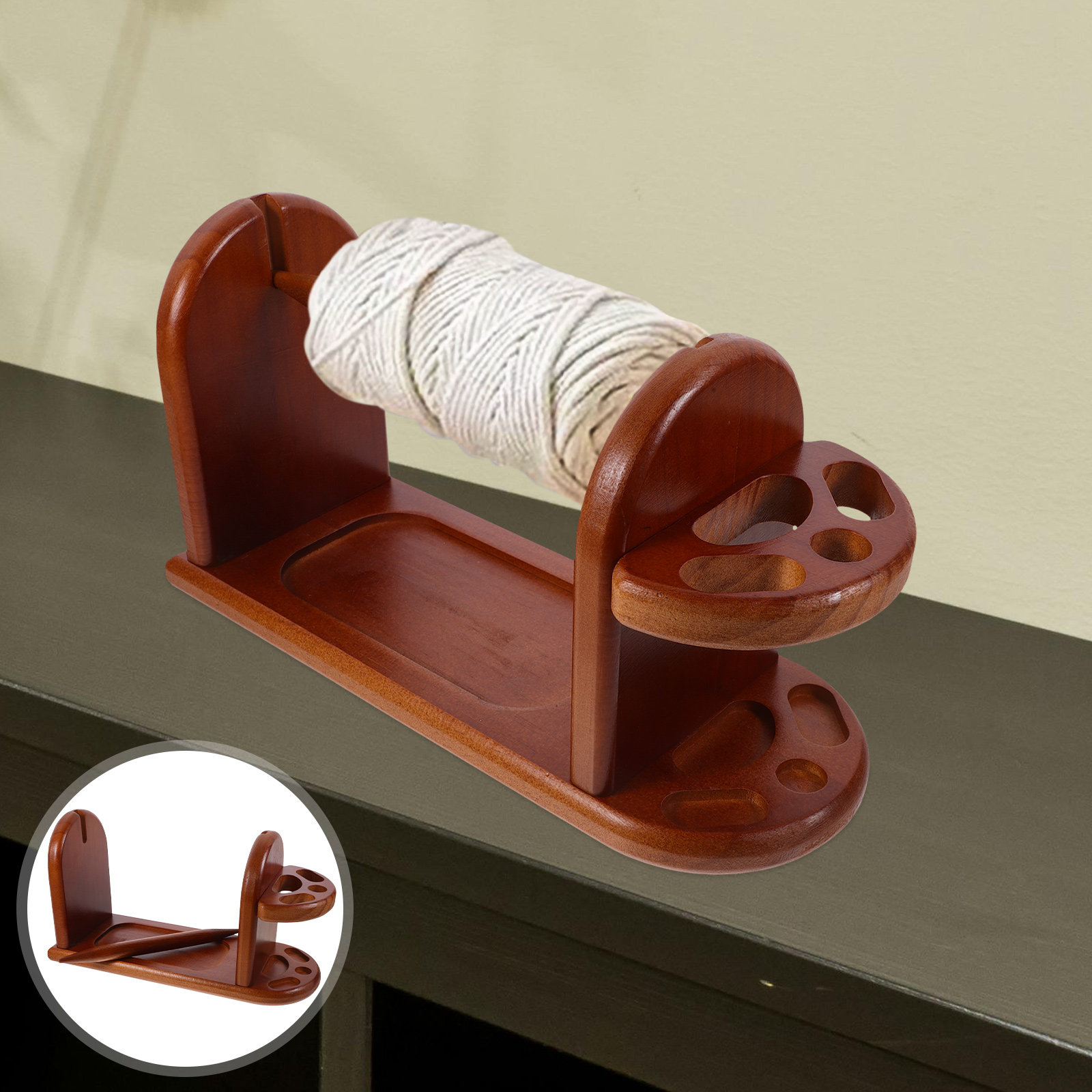 Embroidery Thread Yarn - Stevige houten garenhouder voor haken, breien,