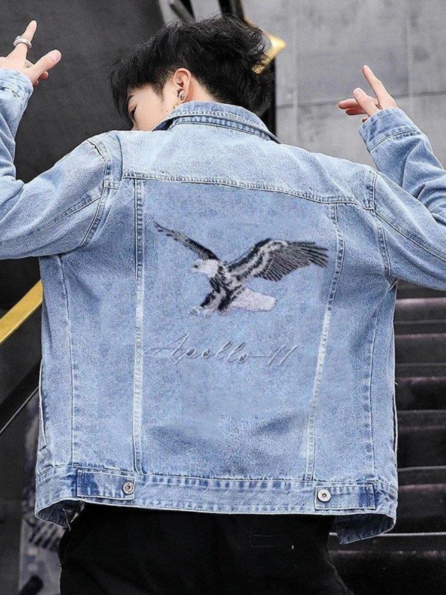 Embroidery Jeans - Nieuwe 2026 Heren Denim Jack Spring