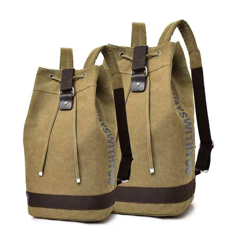 Embroidery Fashion - 2026 Canvas rugzak met dubbele schouderbanden,
