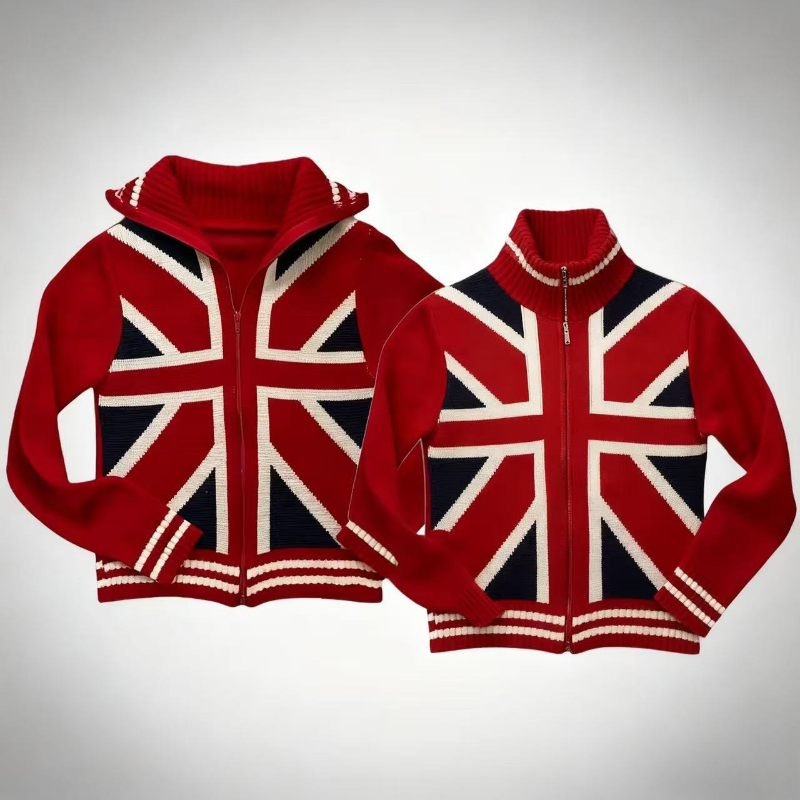 Embroidery Thread Yarn - Gebreid vest met rijstvlag in Britse