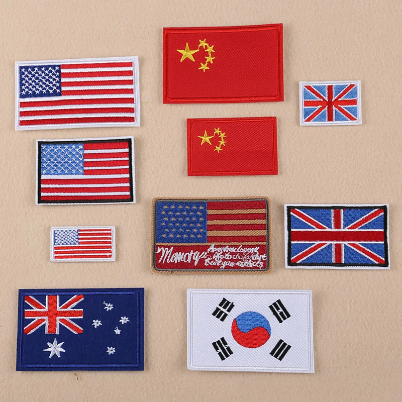 Embroidery Australia - ONS Australië China Engeland Vlag Borduurwerk