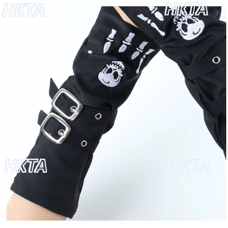 Embroidery Gothic - Donkere Halloween Punk OverSleeve Subcultuur Y2K