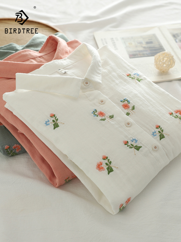 Embroidery Thread Yarn - Nieuw zomershirt van katoengaren met 3/4