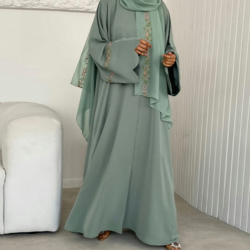 Embroidery Hijab - Dubai Abaya Fabrikant Islamitische Kleding Abaya