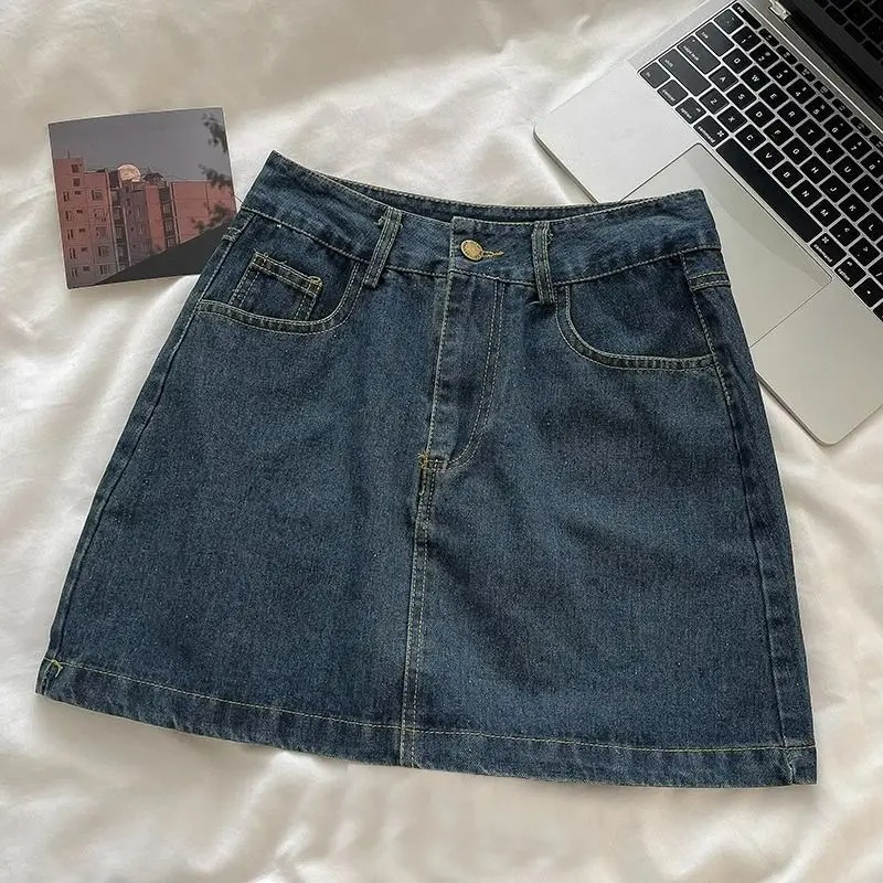 Embroidery Fashion - Y2K Denim Rok Set: Vintage Japanse