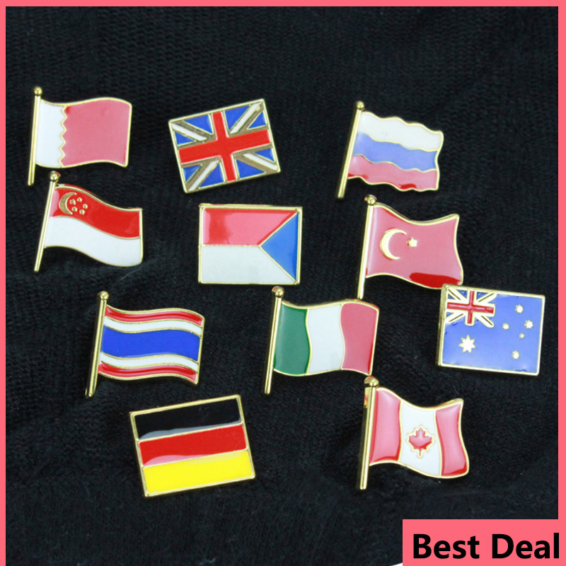 Embroidery Australia - 2024 Nieuwe Nationale Vlaggen PIN Emaille