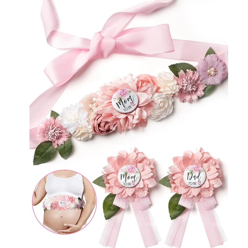 Embroidery Kaftan - Bloem Sjerp Set-Babyshower Moeder om papa
