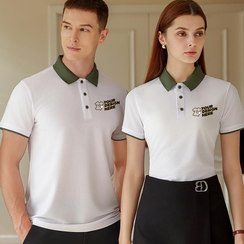 Embroidery Logo - Poloshirt met kleurblokken - Gratis logo-opdruk,