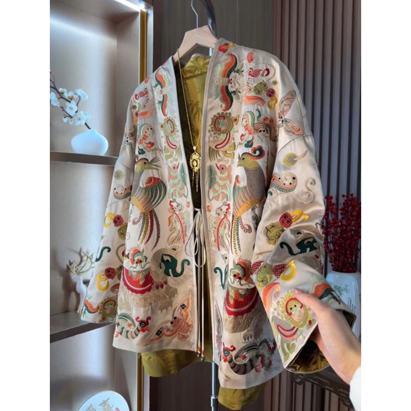 Embroidery Fashion - Nieuwe Chinese stijl kimono vest jas