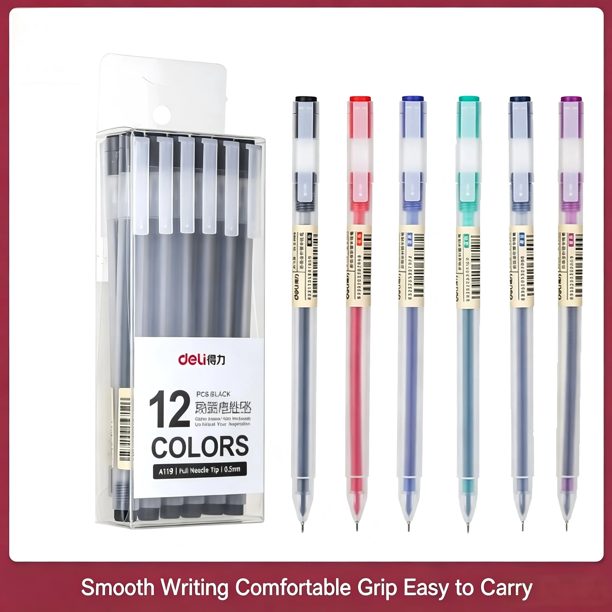 Muji Stationery Gel Pen - A119 Zwarte gelpennen 0,5 mm volledige
