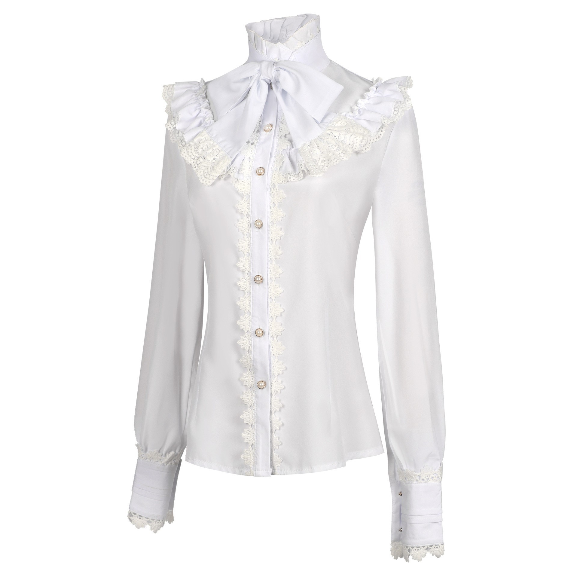 Embroidery Gothic - Nieuwe collectie dames victoriaans-gotisch overhemd, vintage