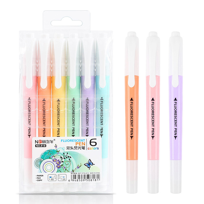 Stabilo Marker Boss - 6 stks/set Dubbele Hoofd Fluorescerende Markeerstift