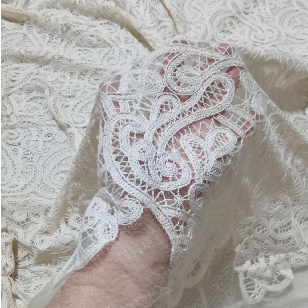 Embroidery Thread Yarn - Katoenen Garens Diamant Mesh Basis Ivoor