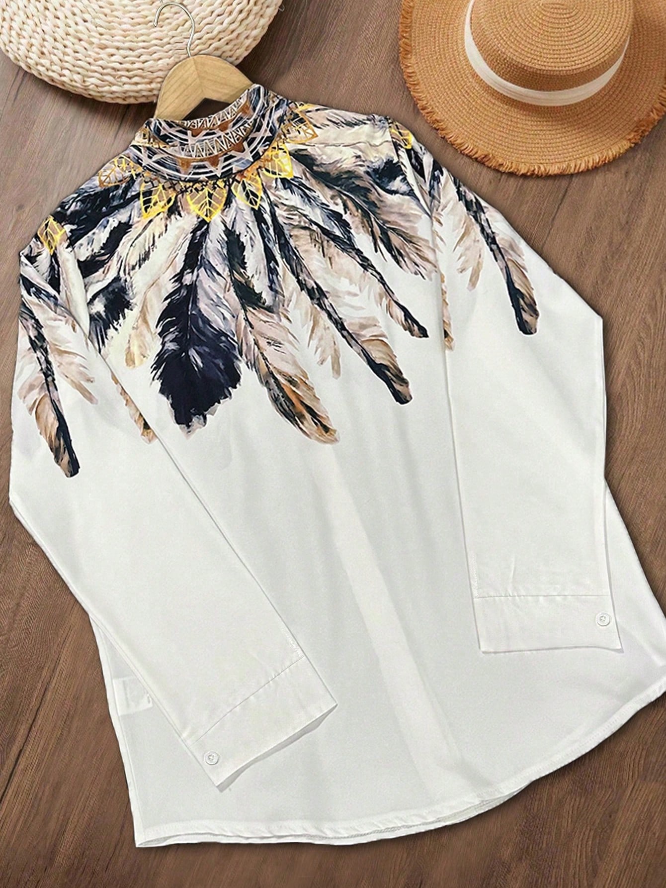 Slim-fit damesshirt met lange  - Embroidery Online recensie en prijs