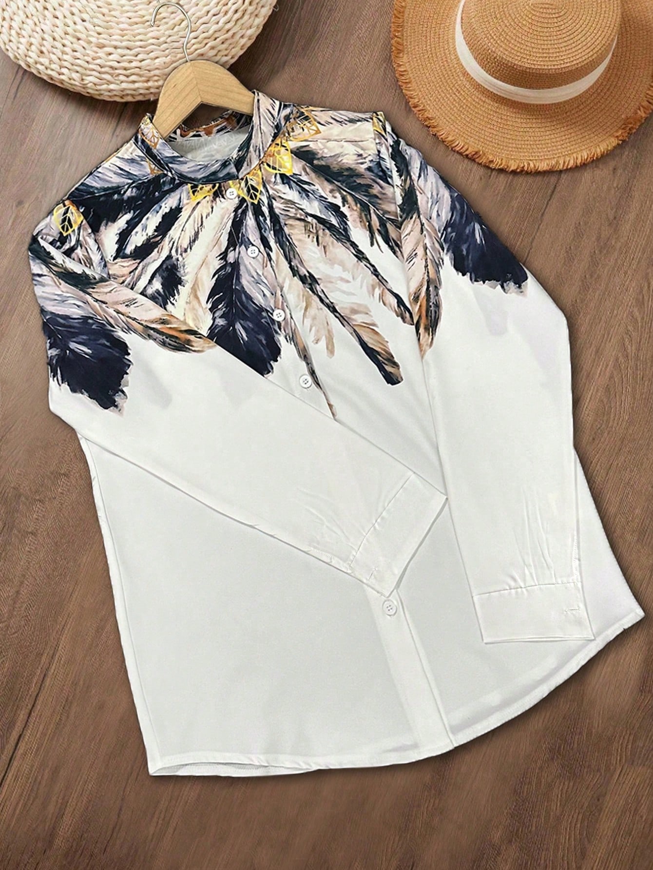 Slim-fit damesshirt met lange  - Embroidery Online recensie en prijs