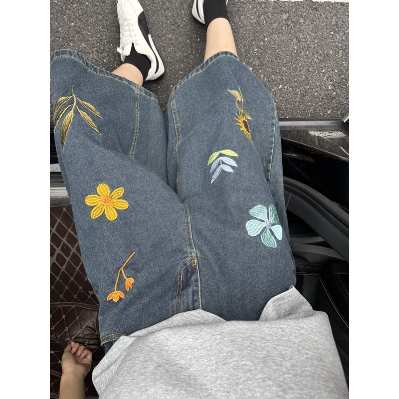 Unisex Koreaanse stijl Y2K den - Embroidery Jeans recensie en prijs