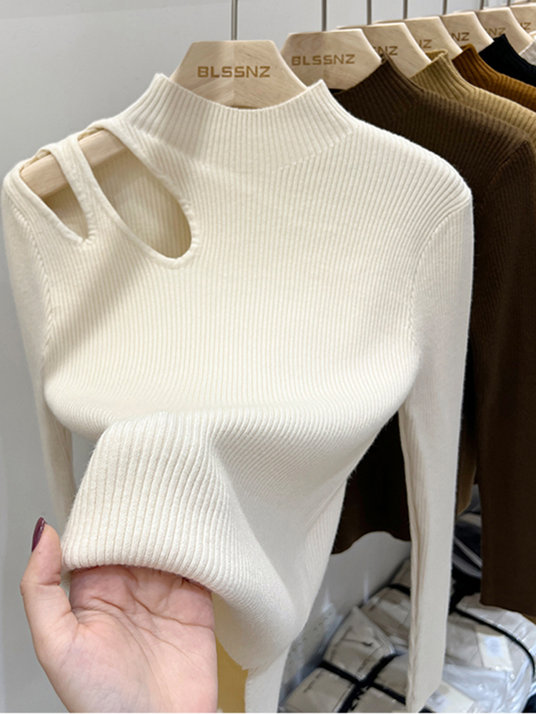 2026 Uitgeholde trui met turtl - Embroidery Thread Yarn recensie en prijs