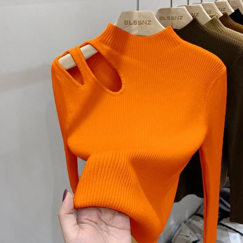 2026 Uitgeholde trui met turtl - Embroidery Thread Yarn recensie en prijs