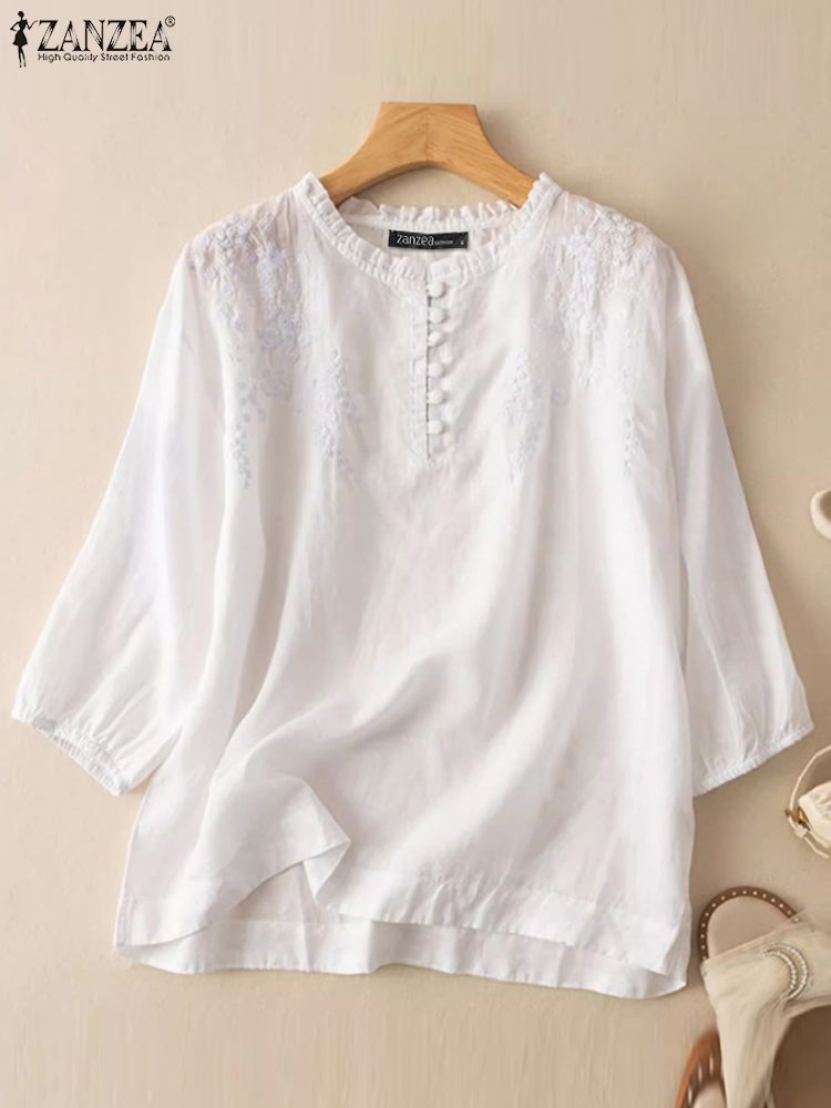 Zanzea Zomer Vintage Shirts El - Embroidery Online recensie en prijs