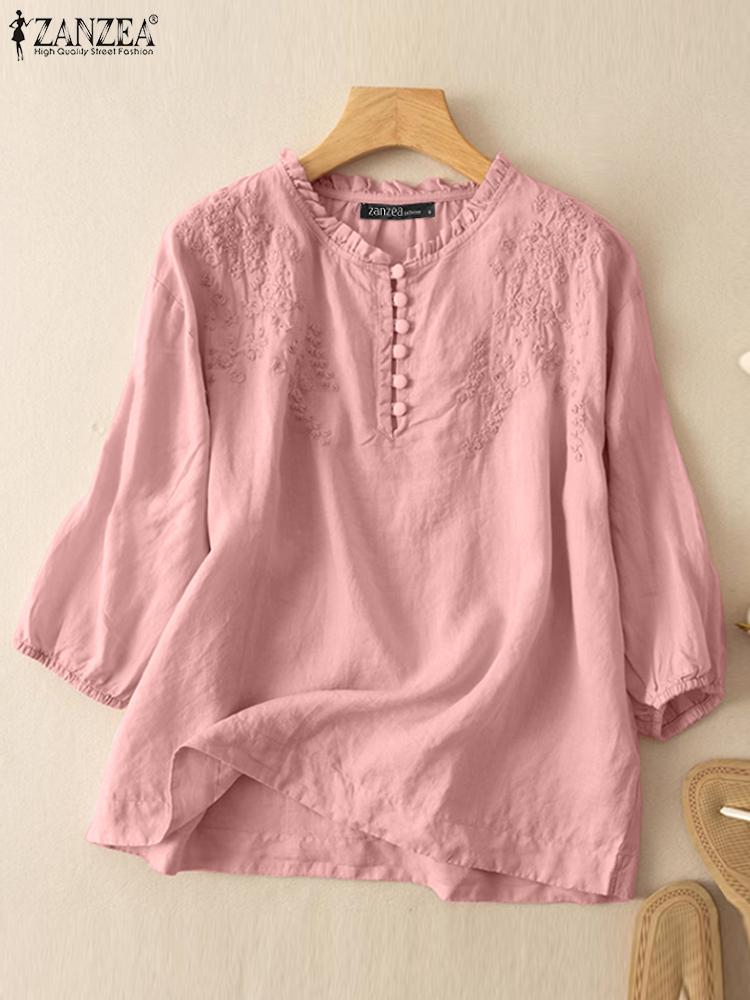 Zanzea Zomer Vintage Shirts El - Embroidery Online recensie en prijs
