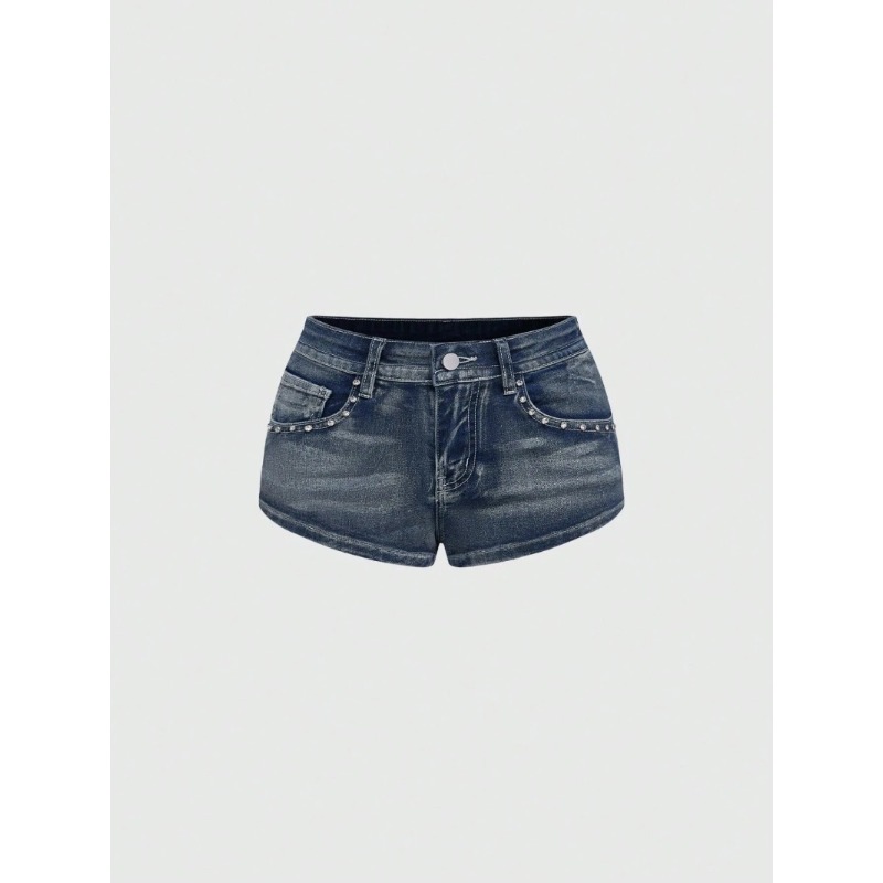 Low Rise Distressed Denim Shor - Embroidery Jeans recensie en prijs