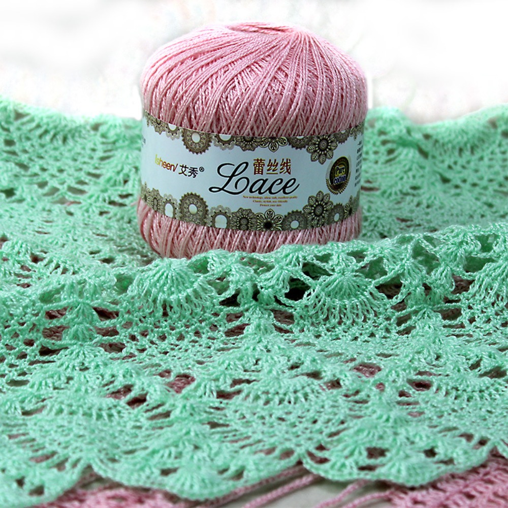 50G/Ball Zacht Katoenen Kant G - Embroidery Thread Yarn recensie en prijs