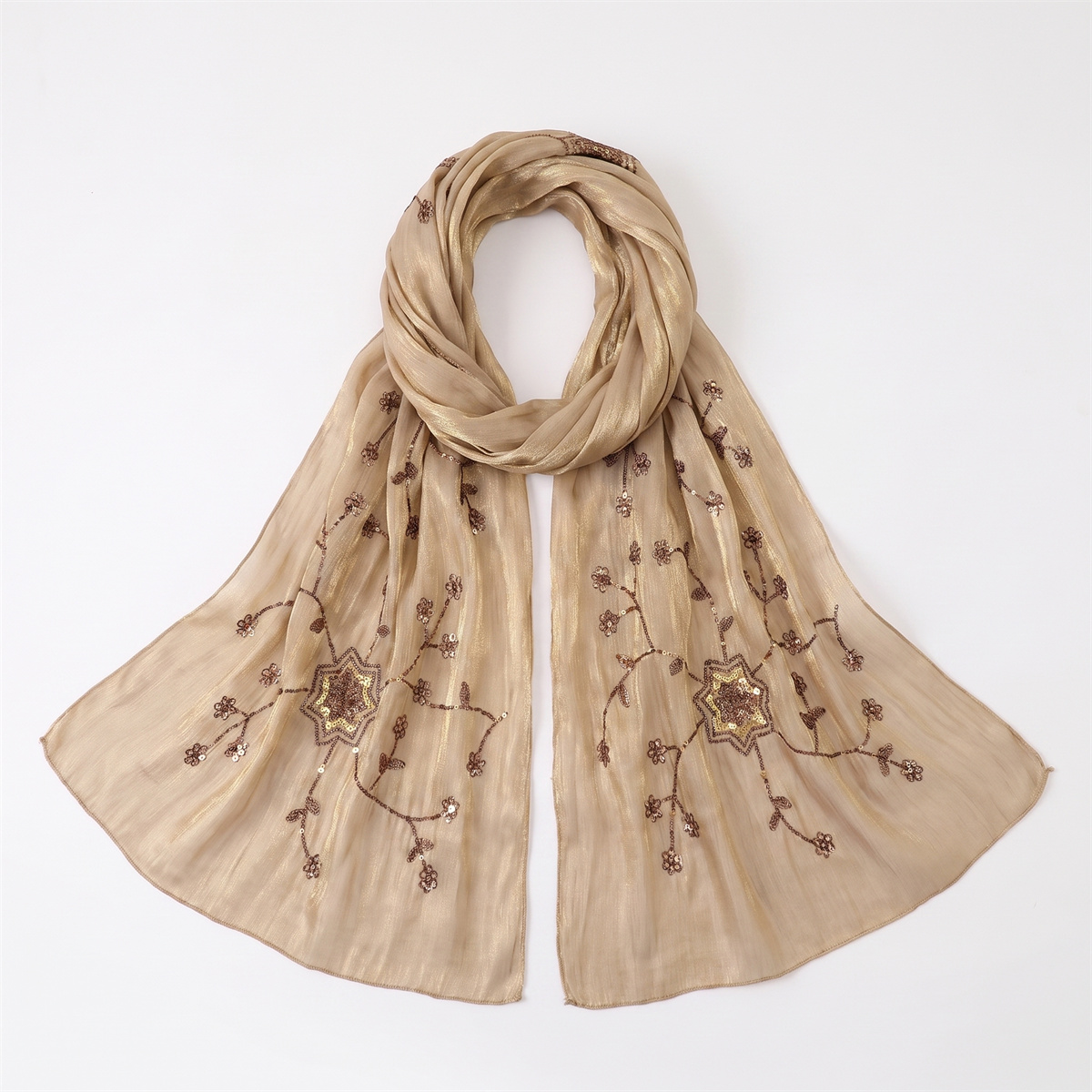 Mode Crinkle Hijab-sjaal met b - Embroidery Hijab recensie en prijs