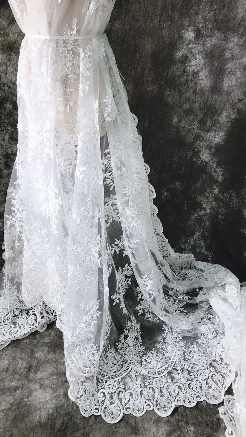 Witte vintage bloem borduurwer - Embroidery Veil recensie en prijs