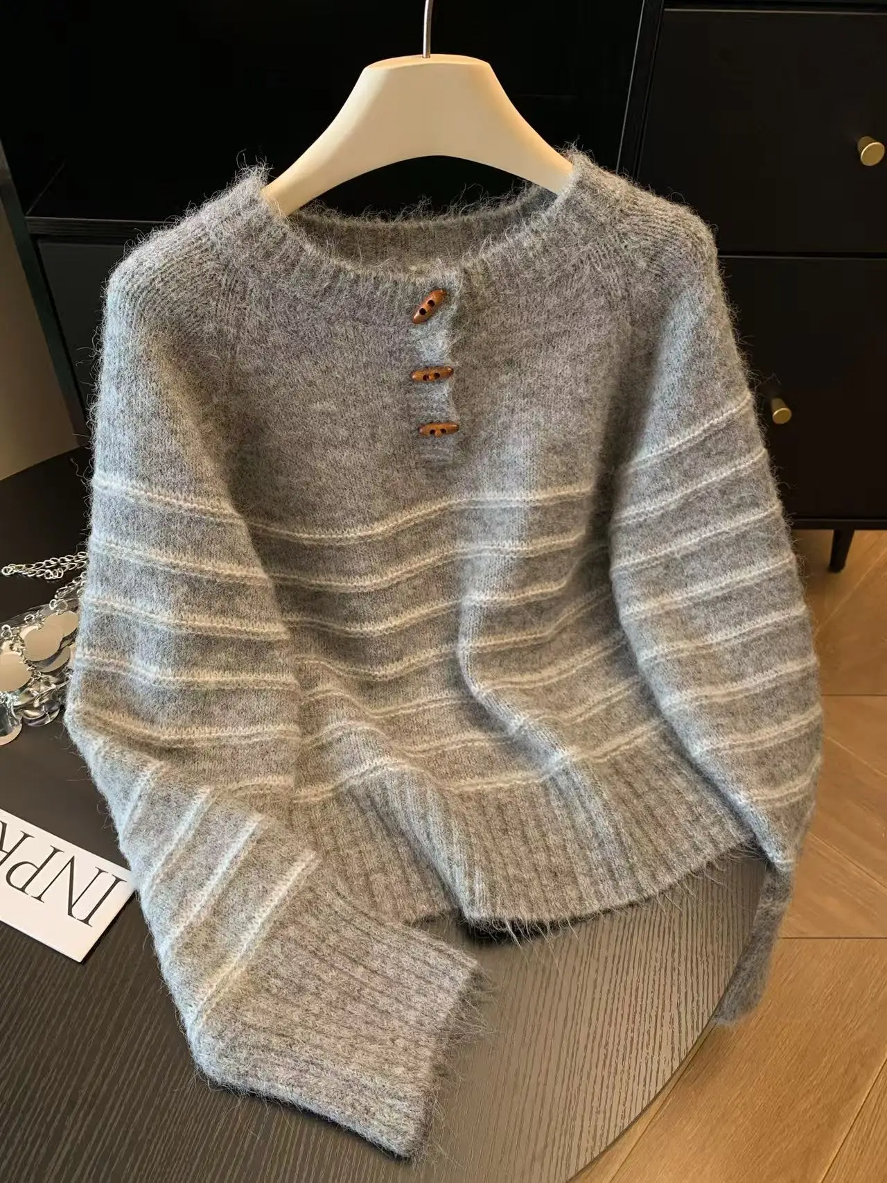 Herfst Winter Dames gestreepte - Embroidery Fashion recensie en prijs