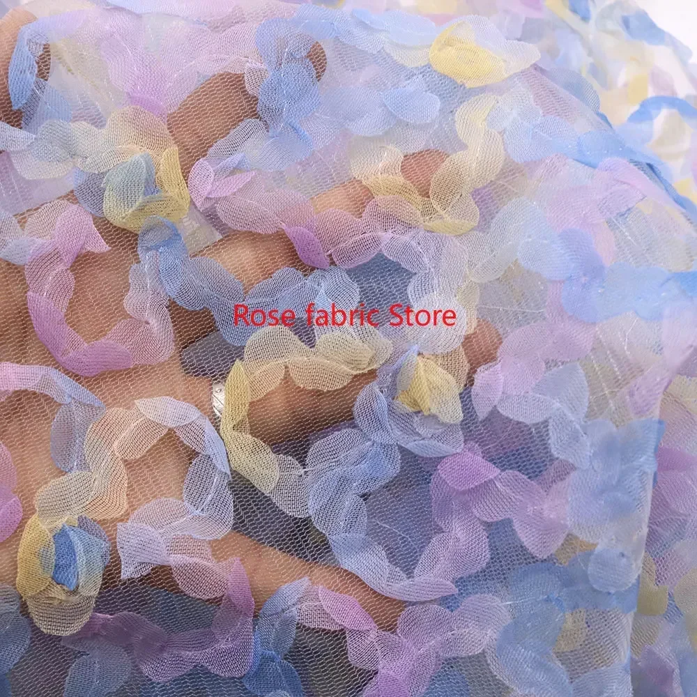 Gradient chiffon roze haak kan - Embroidery Veil recensie en prijs