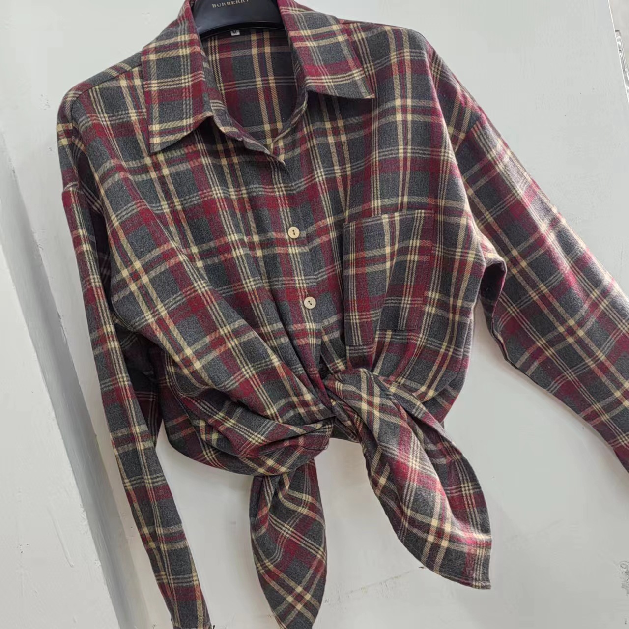 2025 Mode Baggy Plaid Damesblo - Embroidery Online recensie en prijs