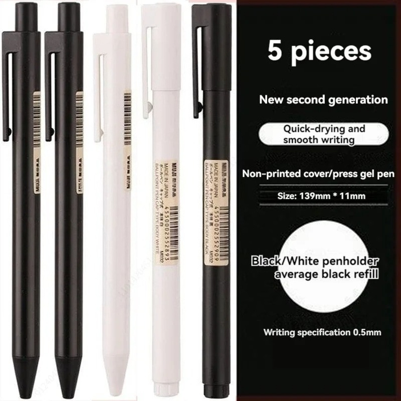 0,5 mm zwarte gelpennen met pu - Muji Stationery Gel Pen recensie en prijs