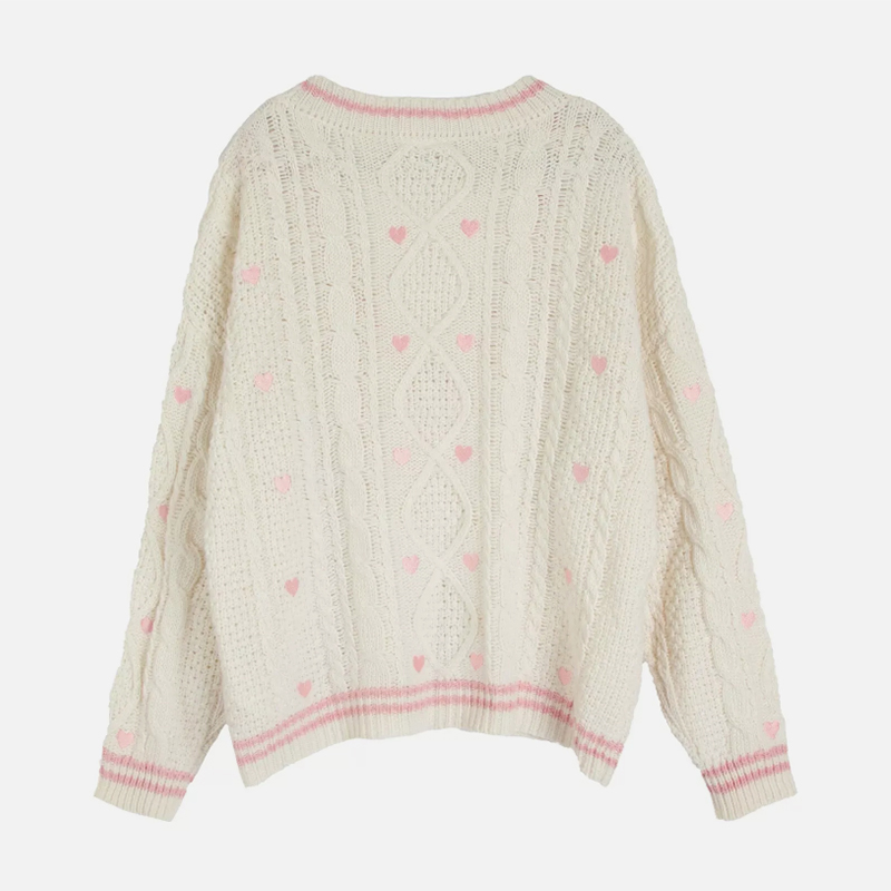 Lover vest met roze hart knop  - Embroidery Thread Yarn recensie en prijs