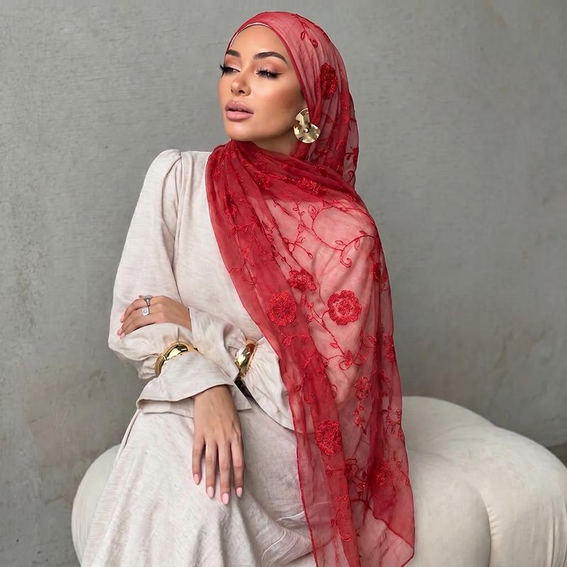 Bloemenborduurwerk moslim hija - Embroidery Fashion recensie en prijs