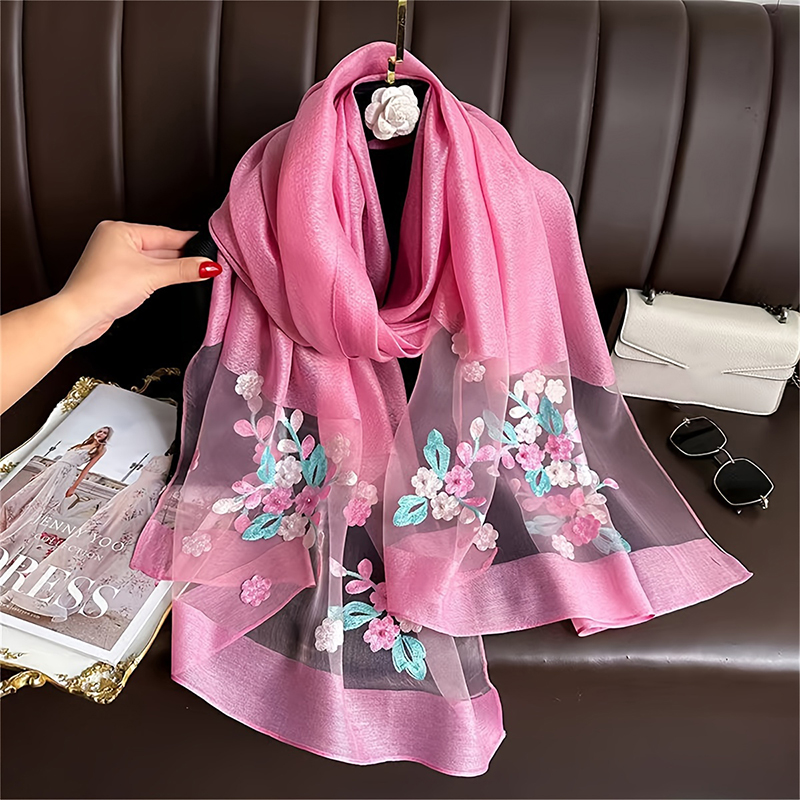 Vrouwen Zijde Wollen Sjaal Blo - Embroidery Hijab recensie en prijs