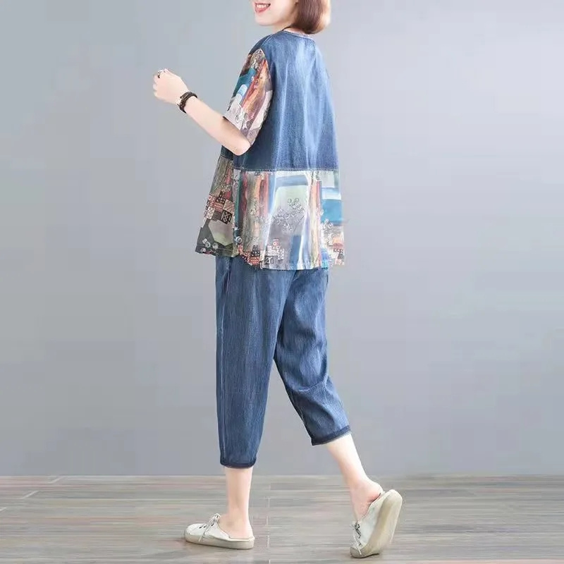5XL Zomer Dames Jeans Sets Len - Embroidery Jeans recensie en prijs