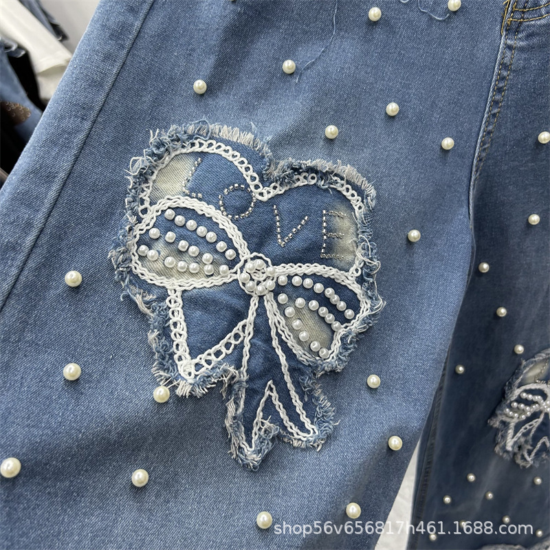Nieuwe lente zomer dames tweed - Embroidery Jeans recensie en prijs