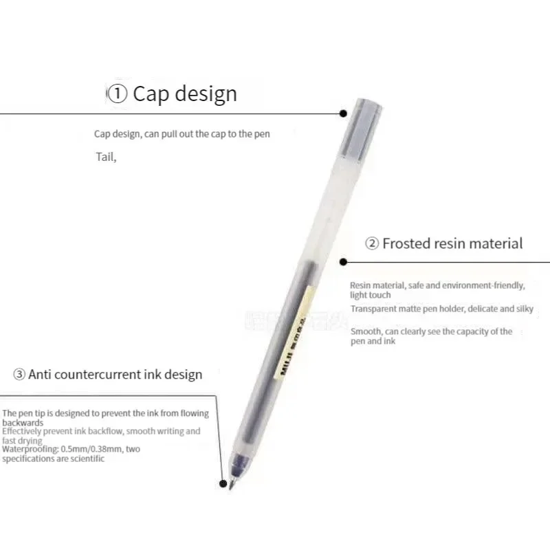 6/8 stks/set MUJIs Gel Pen Zwa - Muji Stationery Gel Pen recensie en prijs