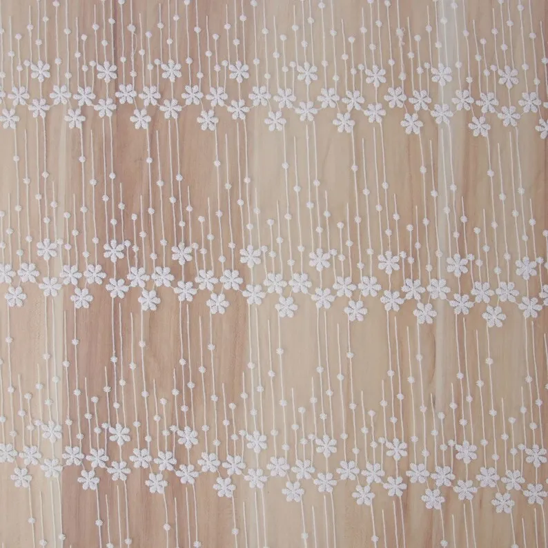 1 yard bloem borduurwerk kant  - Embroidery Veil recensie en prijs