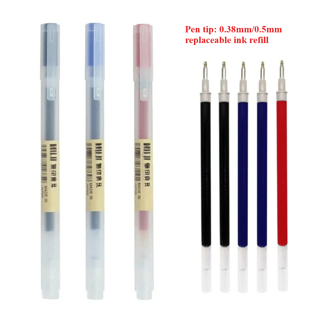 0.38/0.5mm Inktvullingen Staaf - Muji Stationery Gel Pen recensie en prijs